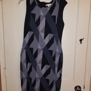 Black grey dress